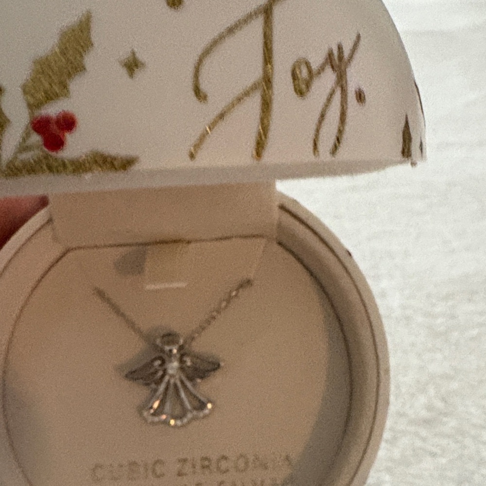 Macy's Sterling Silver Angel Pendant Necklace - Picture 2 of 4